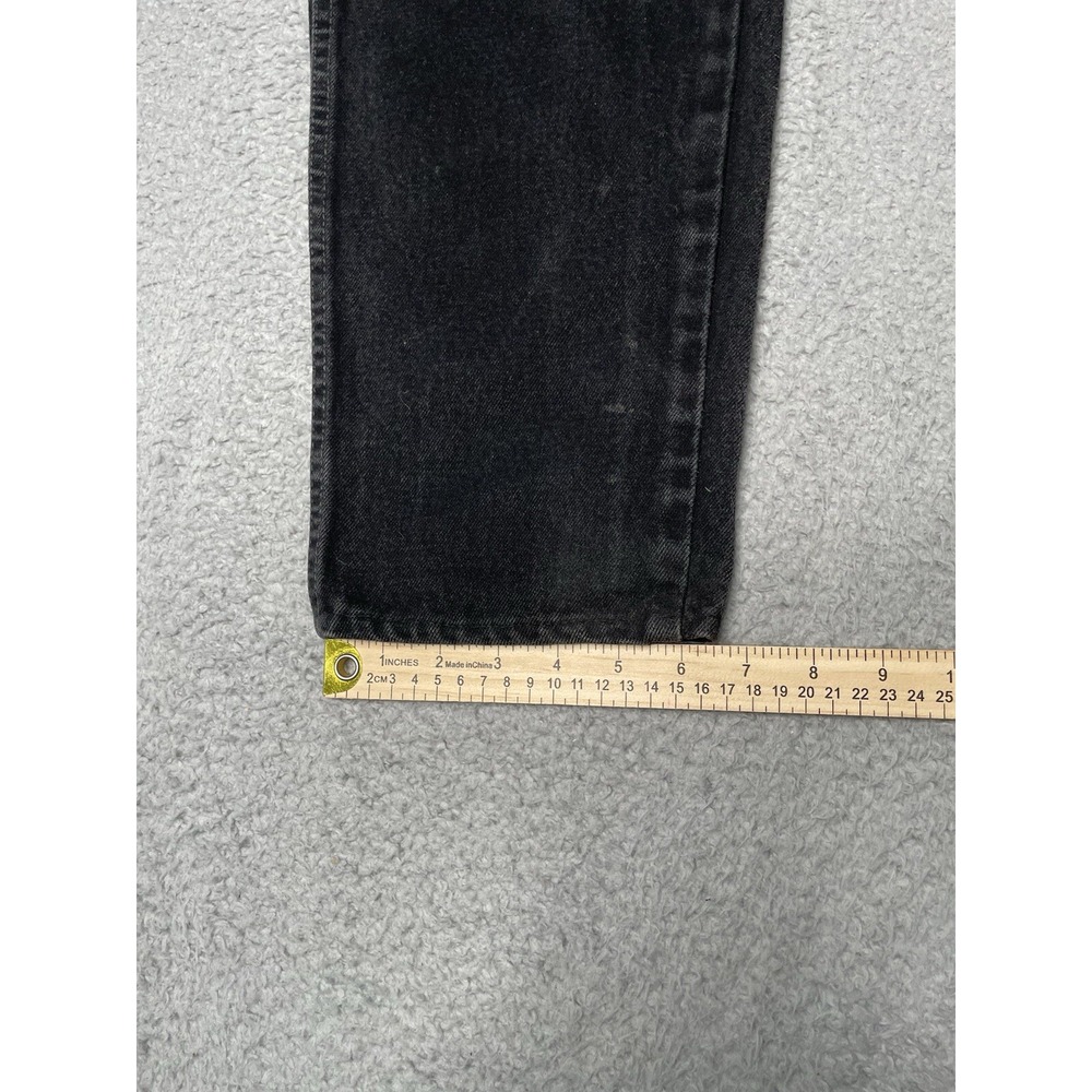 Vintage Levis 512 Jeans Womens Sz 13 JR M Black Slim Fit Tapered Leg Made In USA - Picture 11 of 16